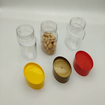 Square Pet Food Jars For Clear Plastic Pop Can Bottle Easy Open End For Dried Fruit Spice Cookies Packaging