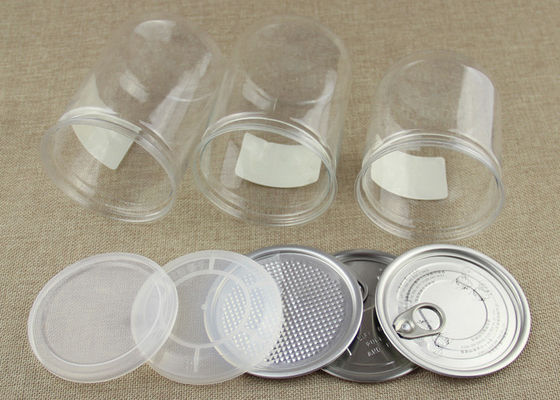 PE のふた円形の明確なペット瓶は乾燥した食糧/粉の包装のための印刷をカスタマイズしました